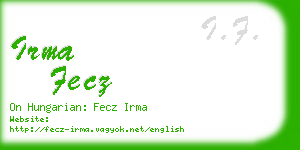irma fecz business card